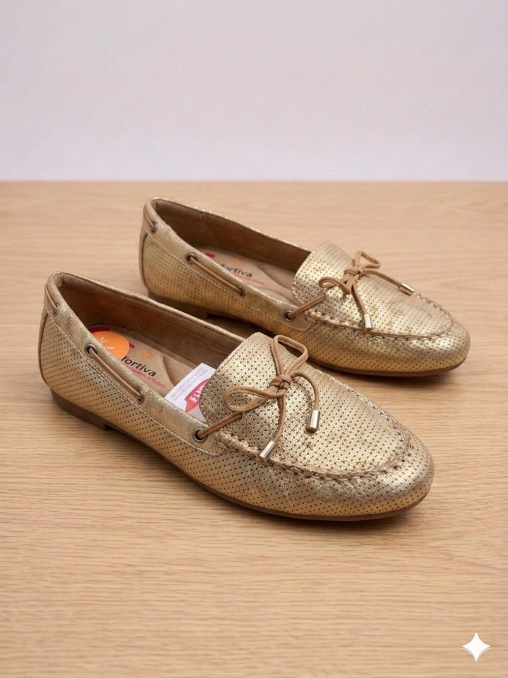 Comfortiva MINDY II CT0010603 Womens Slip Resistant Flat Loafer 10M Light Gold